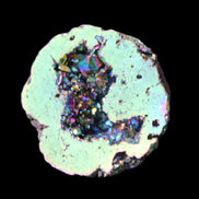 Electric Green Agate electroplated geode 30mm 10.9g in sunlight - Rocks and Things Store