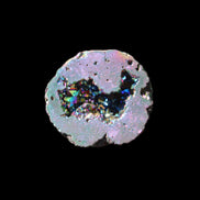 Electric Green Agate electroplated geode 30mm 10.9g in sunlight - Rocks and Things Store