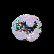 Electric Green Agate electroplated geode 30mm 10.9g in sunlight - Rocks and Things Store