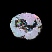 Electric Green Agate electroplated geode 30mm 10.9g in sunlight - Rocks and Things Store