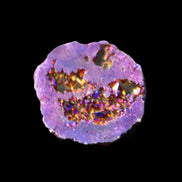 Electric Blue Agate electroplated geode 38mm 16.9/20g in sunlight - Rocks and Things Store