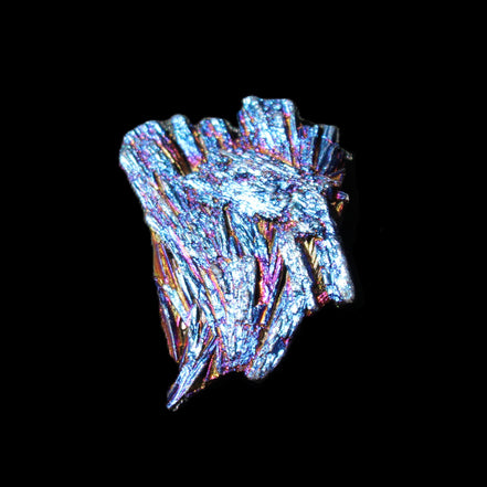 Titanium electroplated Tourmaline feather crystal 5.7g in sunlight - Rocks and Things Store