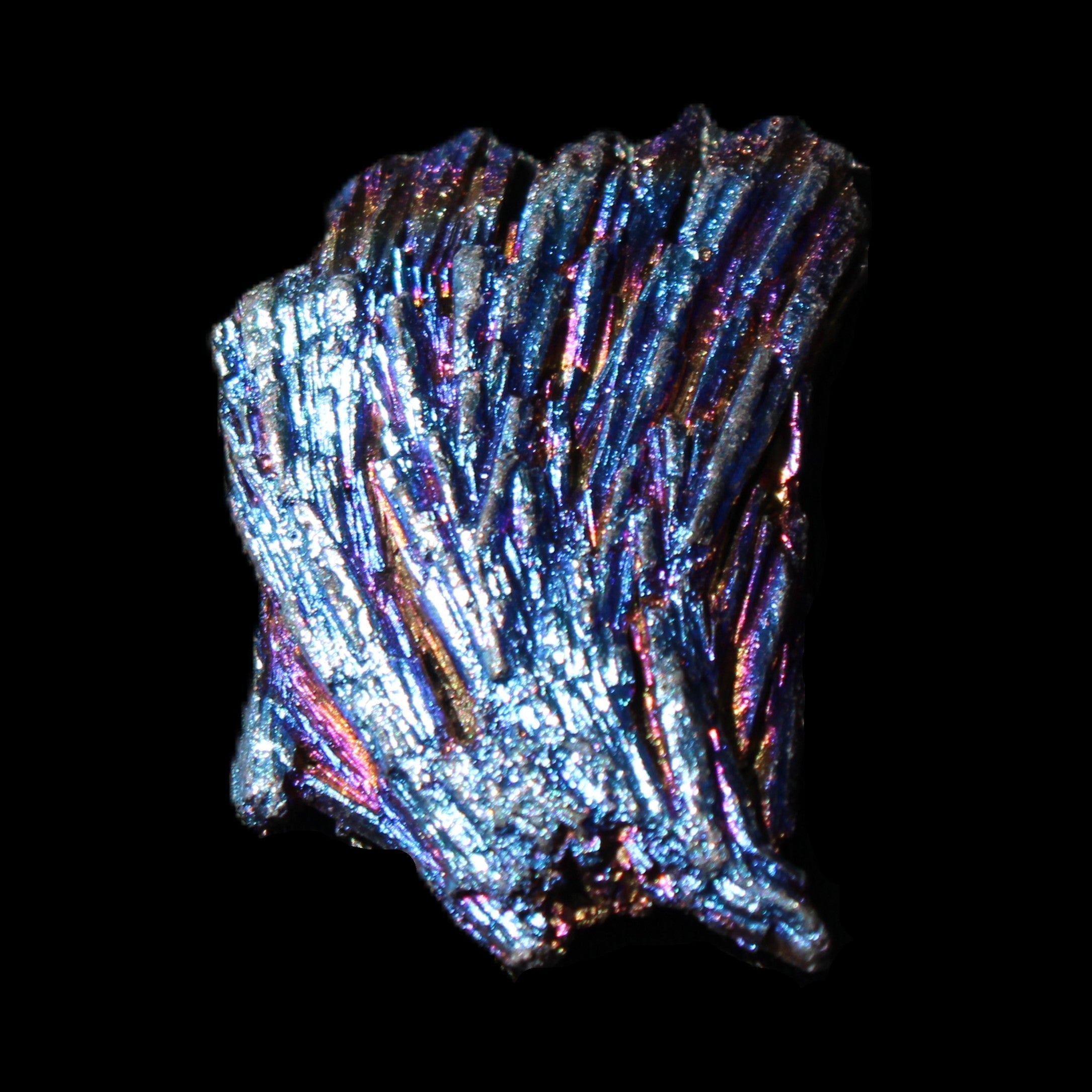 Titanium electroplated Tourmaline feather crystal 5.7g in sunlight - Rocks and Things Store