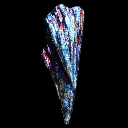 Titanium electroplated Tourmaline feather crystal 5.7g in sunlight - Rocks and Things Store