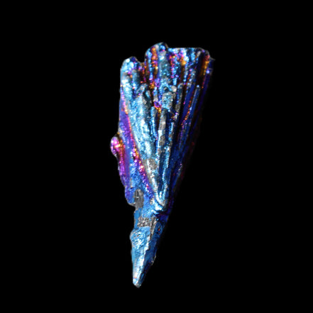 Titanium electroplated Tourmaline feather crystal 5.7g in sunlight - Rocks and Things Store