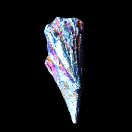 Titanium electroplated Tourmaline feather crystal 5.7g in sunlight - Rocks and Things Store