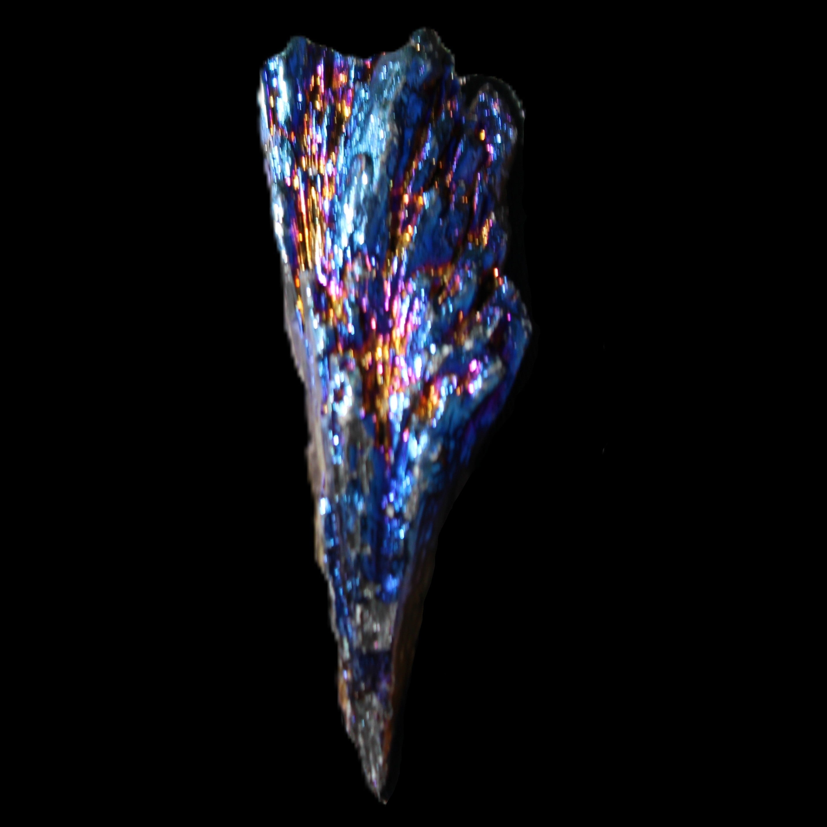 Titanium electroplated Tourmaline feather crystal 5.7g in sunlight - Rocks and Things Store