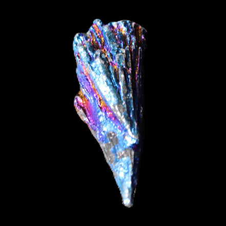 Titanium electroplated Tourmaline feather crystal 5.7g in sunlight - Rocks and Things Store