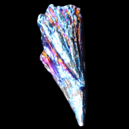 Titanium electroplated Tourmaline feather crystal 5.7g in sunlight - Rocks and Things Store
