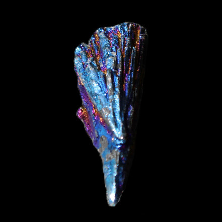 Titanium electroplated Tourmaline feather crystal 5.7g in sunlight - Rocks and Things Store