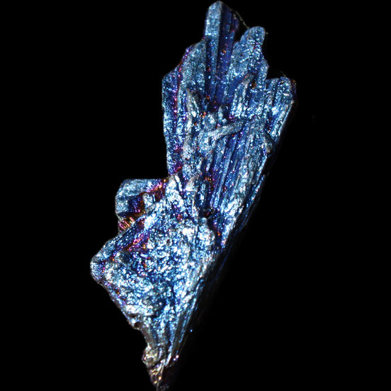 Titanium electroplated Tourmaline feather crystal 8/9g in sunlight - Rocks and Things Store