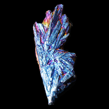 Titanium electroplated Tourmaline feather crystal 8/9g in sunlight - Rocks and Things Store