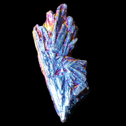 Titanium electroplated Tourmaline feather crystal 8/9g in sunlight - Rocks and Things Store