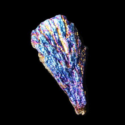 Titanium electroplated Tourmaline feather crystal 8/9g in sunlight - Rocks and Things Store