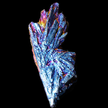 Titanium electroplated Tourmaline feather crystal 8/9g in sunlight - Rocks and Things Store