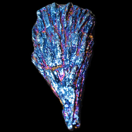 Titanium electroplated Tourmaline feather crystal 8/9g in sunlight - Rocks and Things Store