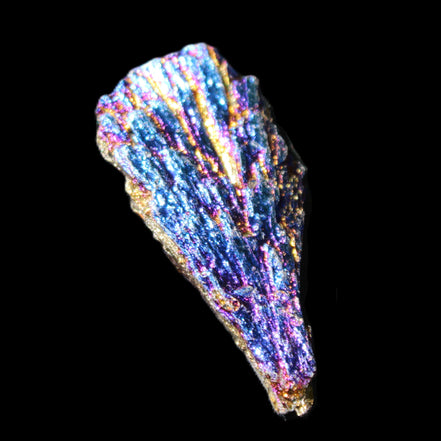 Titanium electroplated Tourmaline feather crystal 8/9g in sunlight - Rocks and Things Store