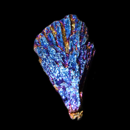 Titanium electroplated Tourmaline feather crystal 8/9g in sunlight - Rocks and Things Store