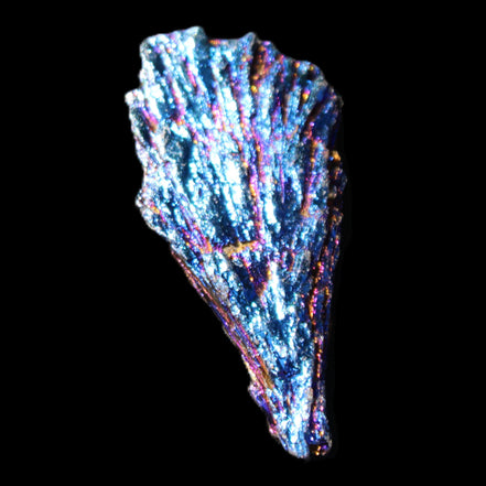 Titanium electroplated Tourmaline feather crystal 8/9g in sunlight - Rocks and Things Store