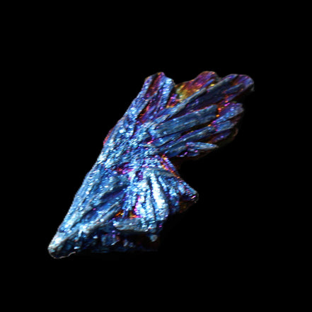 Titanium electroplated Tourmaline feather crystal 8/9g in sunlight - Rocks and Things Store