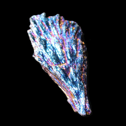Titanium electroplated Tourmaline feather crystal 8/9g in sunlight - Rocks and Things Store
