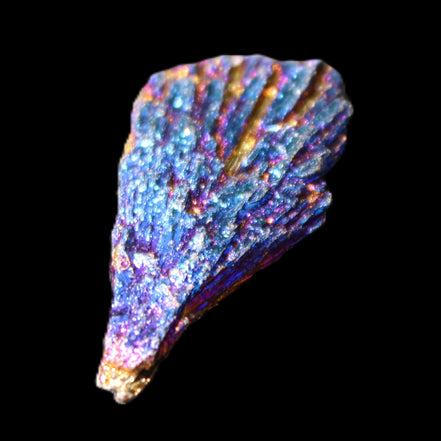 Titanium electroplated Tourmaline feather crystal 8/9g in sunlight - Rocks and Things Store
