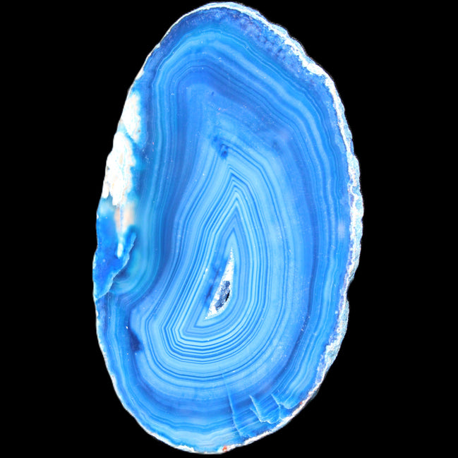 Blue dyed Agate slice 70-80mm 30-37g in sunlight - Rocks and Things Store