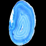 Blue dyed Agate slice 70-80mm 30-37g in sunlight - Rocks and Things Store