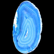 Blue dyed Agate slice 70-80mm 30-37g in sunlight - Rocks and Things Store