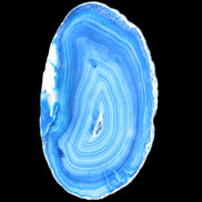 Blue dyed Agate slice 70-80mm 30-37g in sunlight - Rocks and Things Store