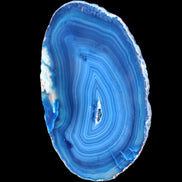 Blue dyed Agate slice 70-80mm 30-37g in sunlight - Rocks and Things Store
