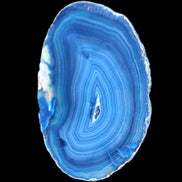 Blue dyed Agate slice 70-80mm 30-37g in sunlight - Rocks and Things Store