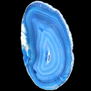 Blue dyed Agate slice 70-80mm 30-37g in sunlight - Rocks and Things Store