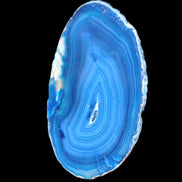 Blue dyed Agate slice 70-80mm 30-37g in sunlight - Rocks and Things Store