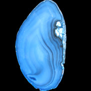 Blue dyed Agate slice 70-80mm 30-37g in sunlight - Rocks and Things Store