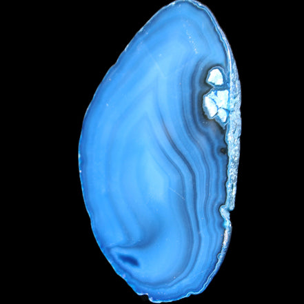 Blue dyed Agate slice 70-80mm 30-37g in sunlight - Rocks and Things Store