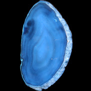 Blue dyed Agate slice 70-80mm 30-37g in sunlight - Rocks and Things Store