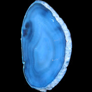 Blue dyed Agate slice 70-80mm 30-37g in sunlight - Rocks and Things Store