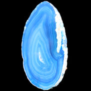 Blue dyed Agate slice 70-80mm 30-37g in sunlight - Rocks and Things Store