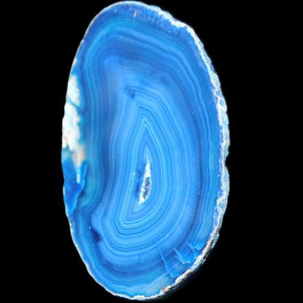 Blue dyed Agate slice 70-80mm 30-37g in sunlight - Rocks and Things Store