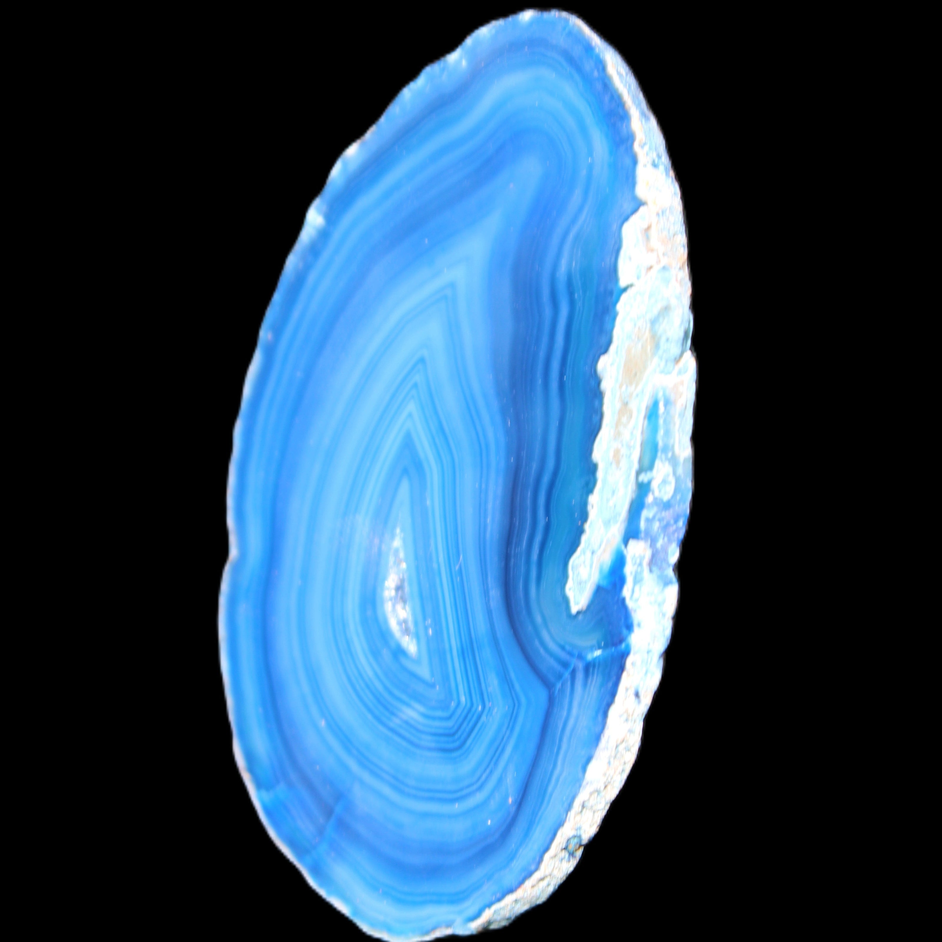 Blue dyed Agate slice 70-80mm 30-37g in sunlight - Rocks and Things Store