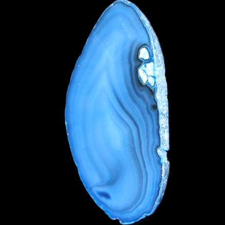 Blue dyed Agate slice 70-80mm 30-37g in sunlight - Rocks and Things Store