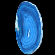 Blue dyed Agate slice 70-80mm 30-37g in sunlight - Rocks and Things Store