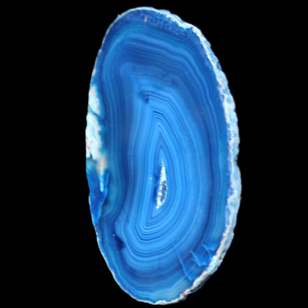 Blue dyed Agate slice 70-80mm 30-37g in sunlight - Rocks and Things Store