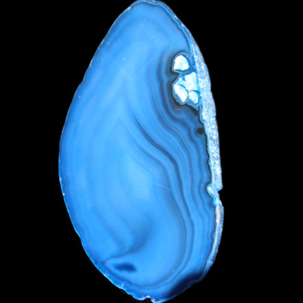 Blue dyed Agate slice 70-80mm 30-37g in sunlight - Rocks and Things Store