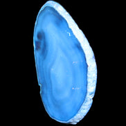 Blue dyed Agate slice 70-80mm 30-37g in sunlight - Rocks and Things Store