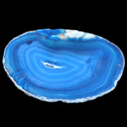 Blue dyed Agate slice 70-80mm 30-37g in sunlight - Rocks and Things Store