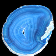 Blue dyed Agate slice 70-80mm 30-37g in sunlight - Rocks and Things Store