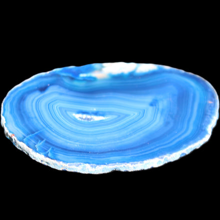Blue dyed Agate slice 70-80mm 30-37g in sunlight - Rocks and Things Store