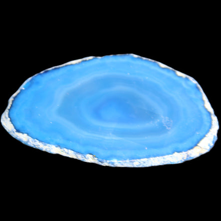 Blue dyed Agate slice 70-80mm 30-37g in sunlight - Rocks and Things Store